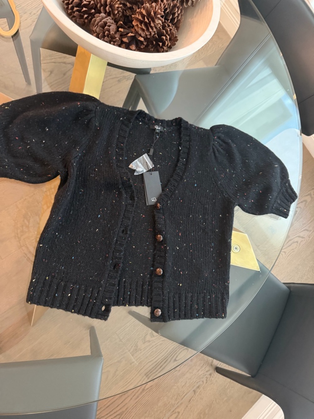 Rails Black Speckled Knit Sweater